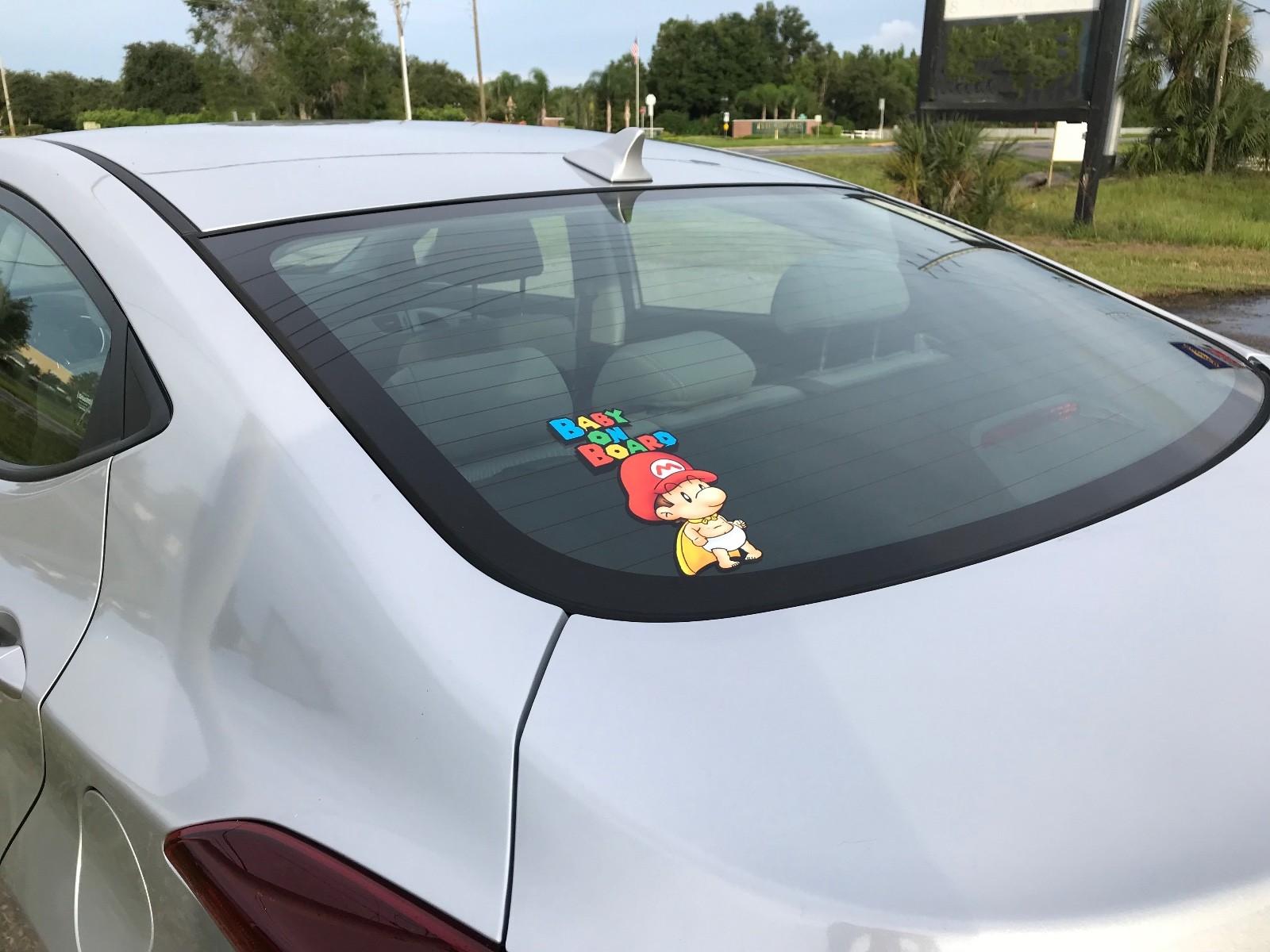 Mario Baby On Board BumperSticker Baby on Board Super Mario Bros Car Decal