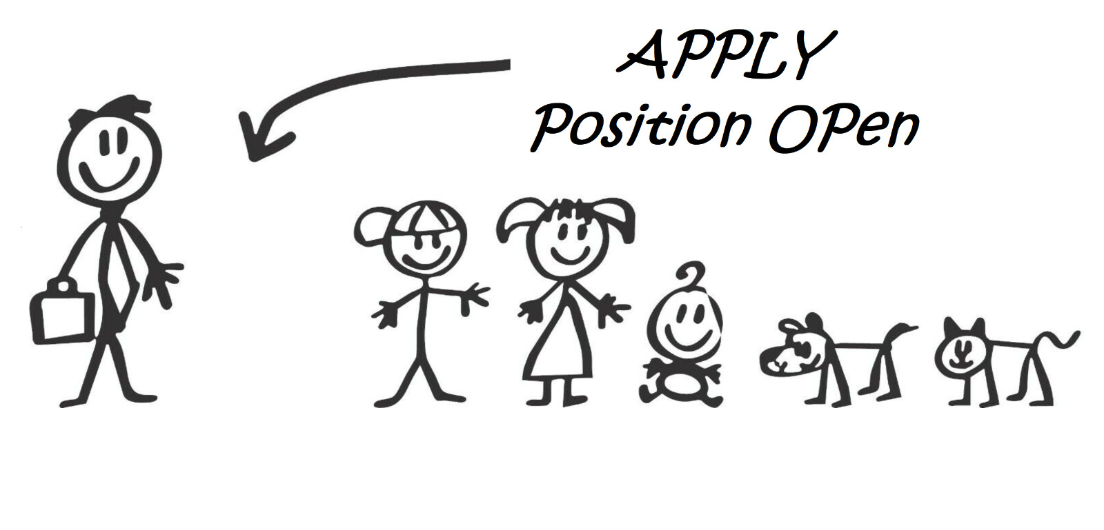 Position Open Funny Stick Figure Family & Pet Sticker Car Window Vinyl Decal