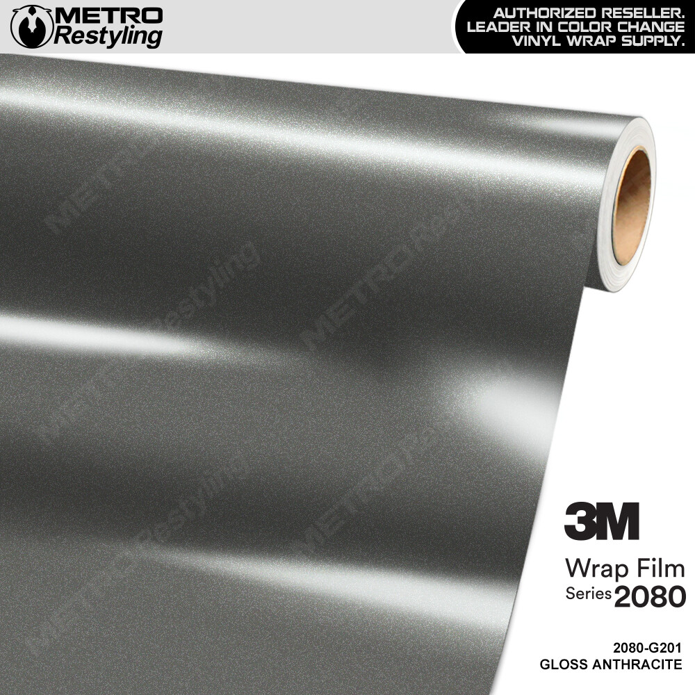 3M 2080 Gloss Anthracite Vinyl Vehicle Car Wrap Decal Film Sheet Roll | G201