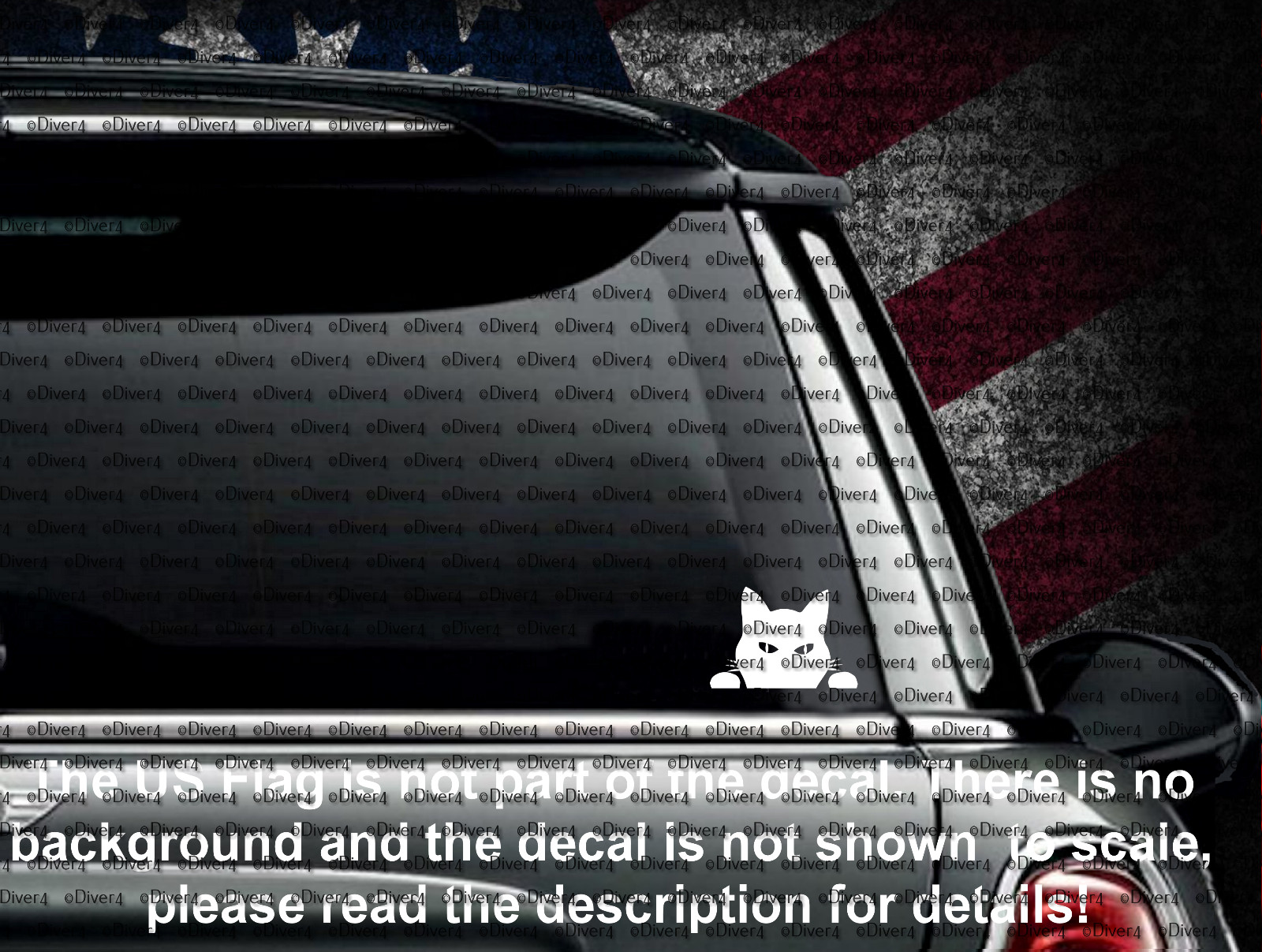 Peeking Cat Silhouette Car Van Truck Window Decal Sticker US Seller