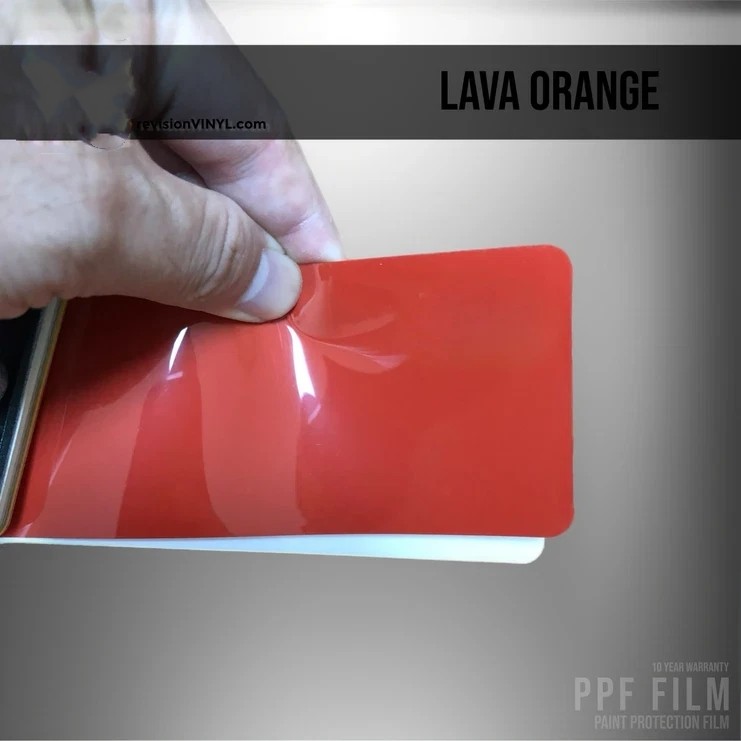 Cybertruck DIY PPF Paint Protection Film Wrap Color Change Gloss Lava Orange
