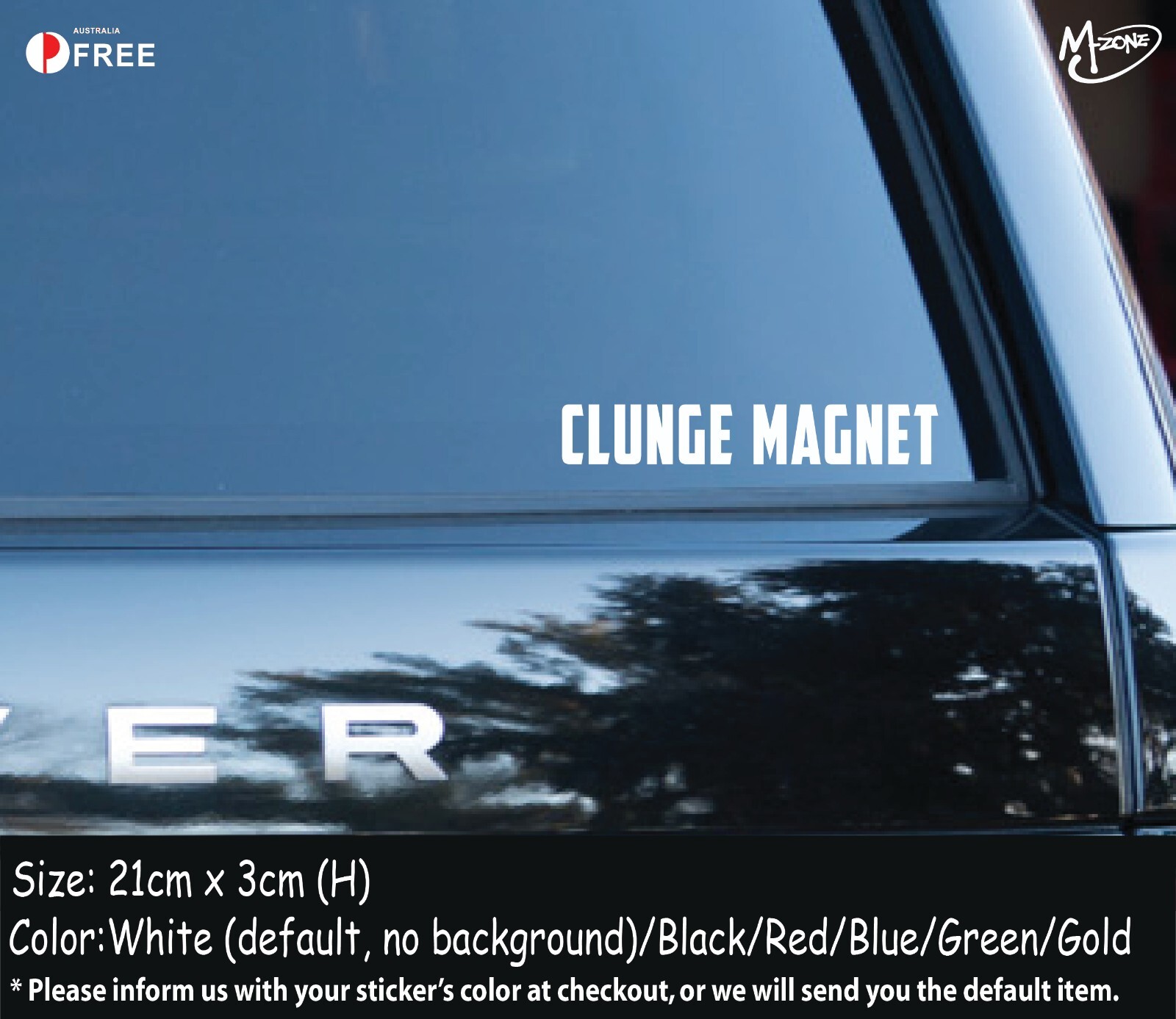 CLUNGE MAGNET Sticker Decal-Reflective/Metallic Color Car Decal Funny Gifts