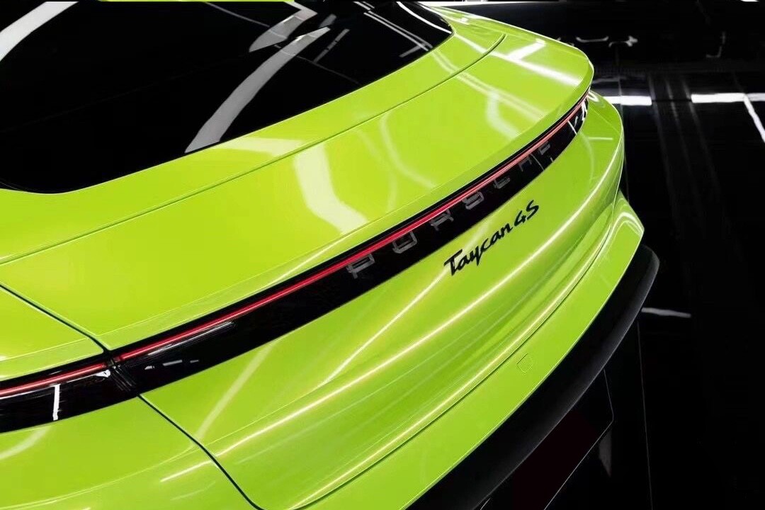 12″ x 60″ Neon Green Gloss Metallic Glitter Vinyl Film Wrap Sticker 1ft x 5ft