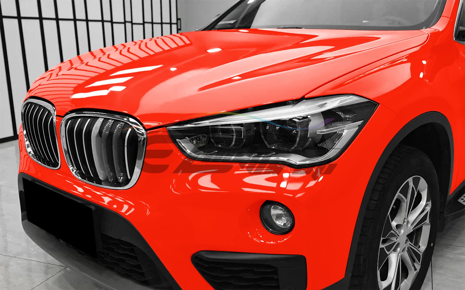 2FTx5FT PPF Racing Red Gloss Color Vinyl Paint Protection Film Scratch Car Wrap