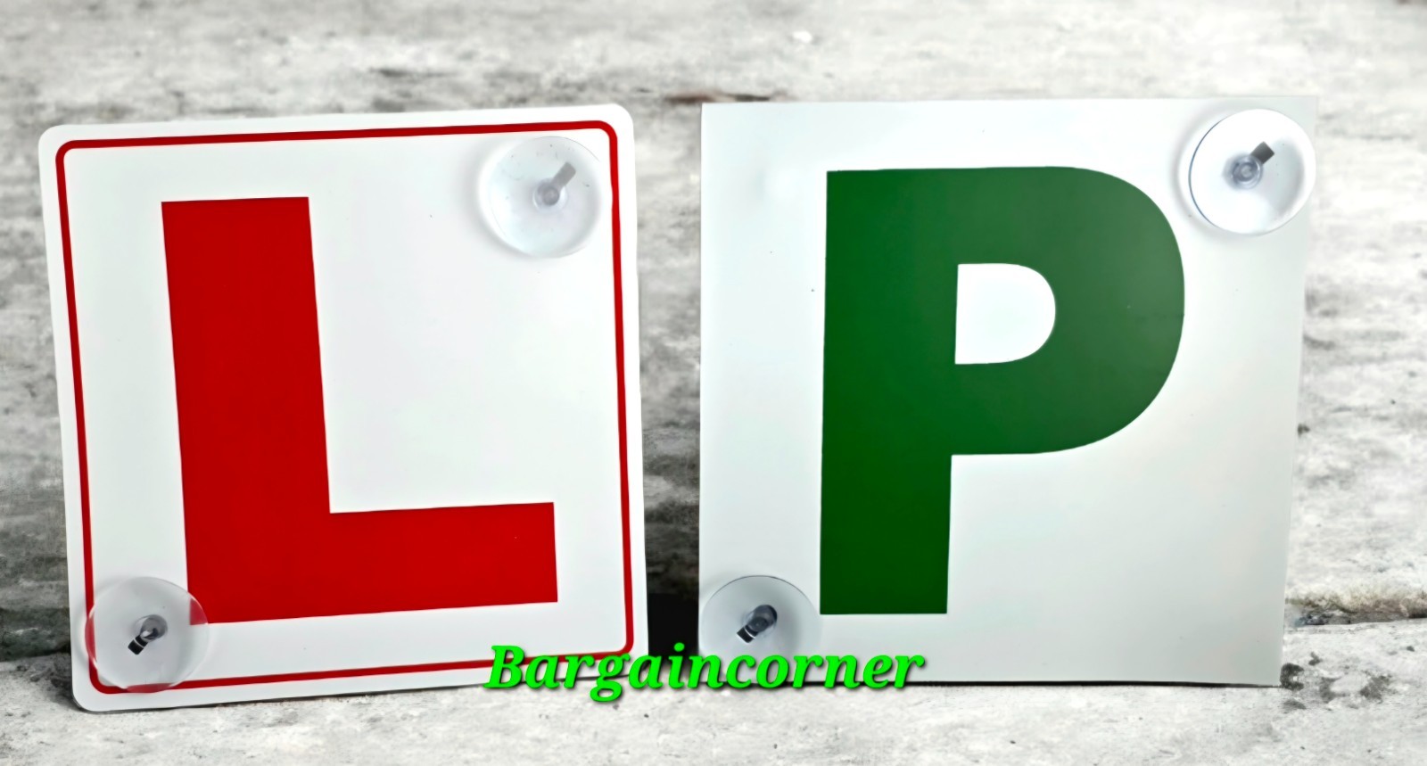 L & P PLATE SIGN New & Pass Driver Sign L Plate Advisory Sign With Suction Cup