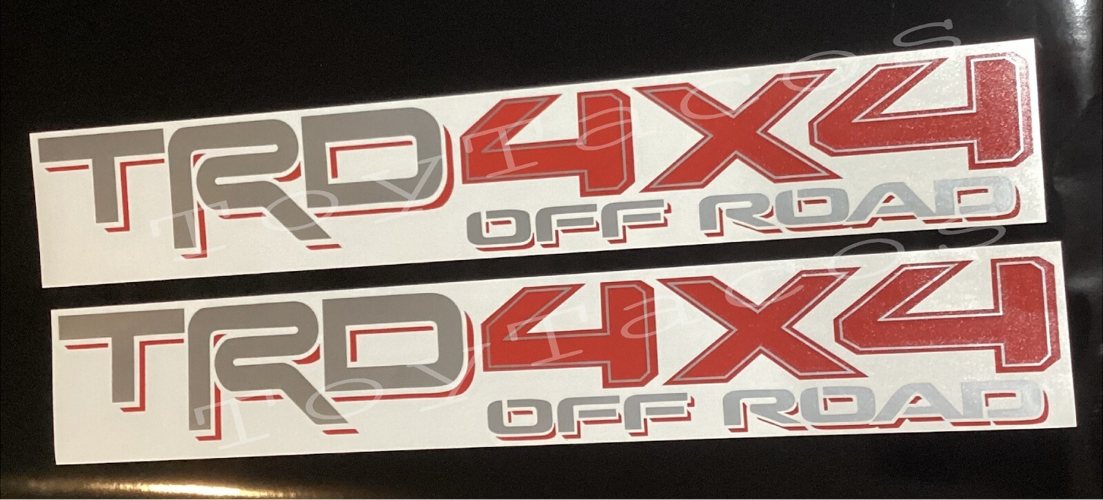 TRD 4×4 OFF ROAD DECALS Silver Red Toyota Tacoma Tundra Vehicle Vinyl Stickers
