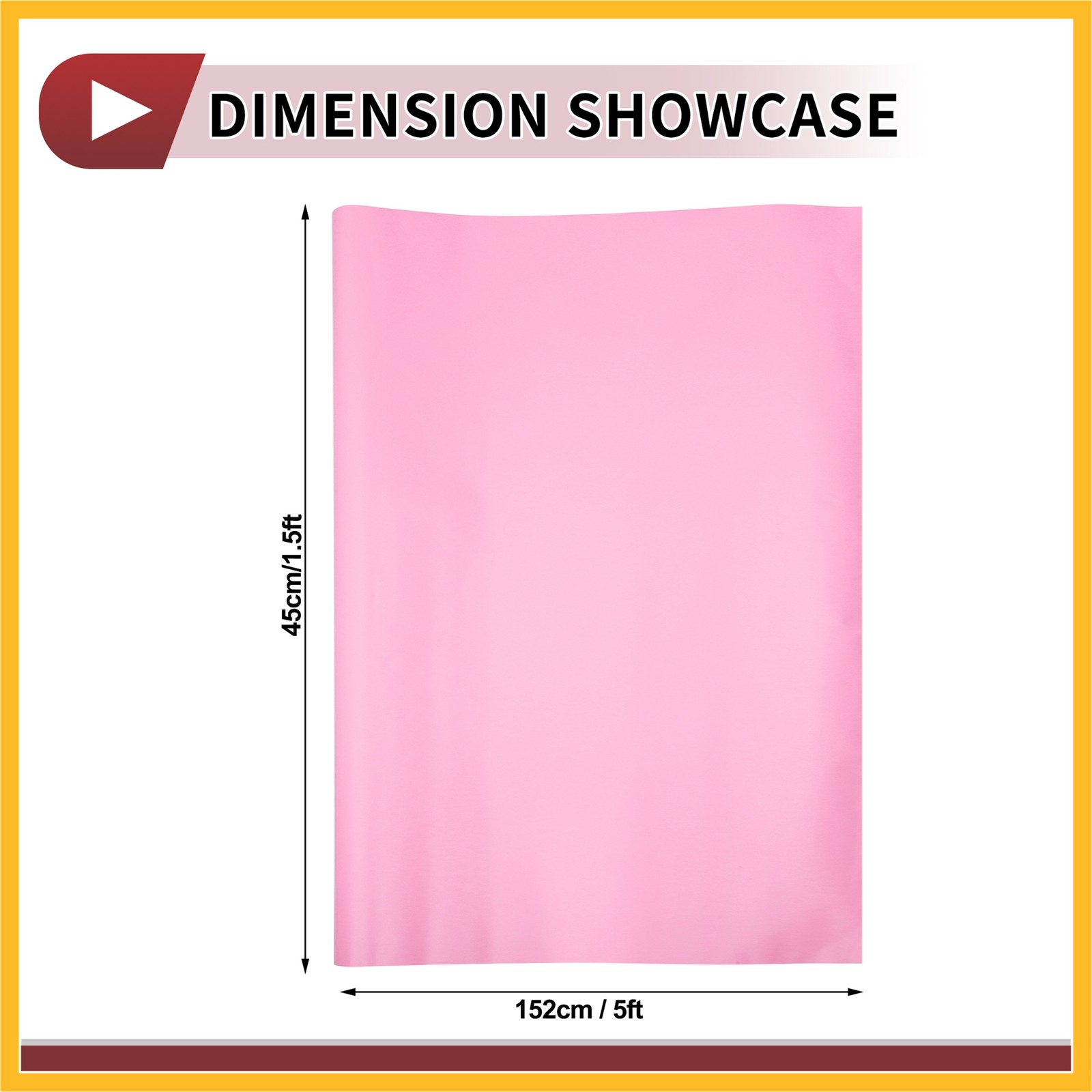 Matte Pink Car Wrap Film 45x152cm(1.5ft x 5ft) Vinyl Wrap Cover 1Pc Universal