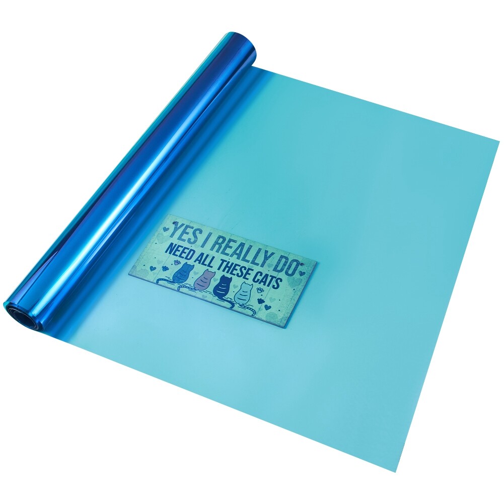 60%VLT Chameleon Light Blue Front Window Roll Tint Solar Film Protection Sticker