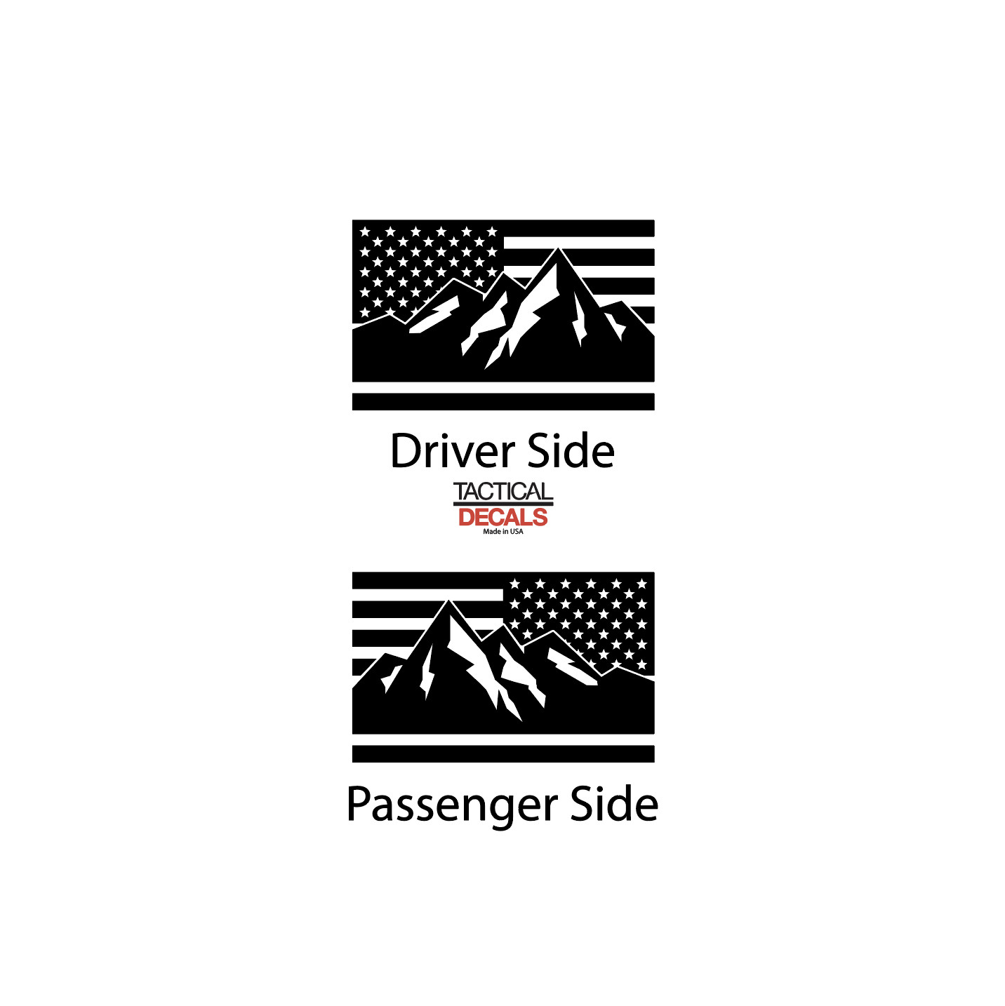 Mountain design USA Flag Decals – Fits 2022 + Kia Telluride Window KT1-BX1