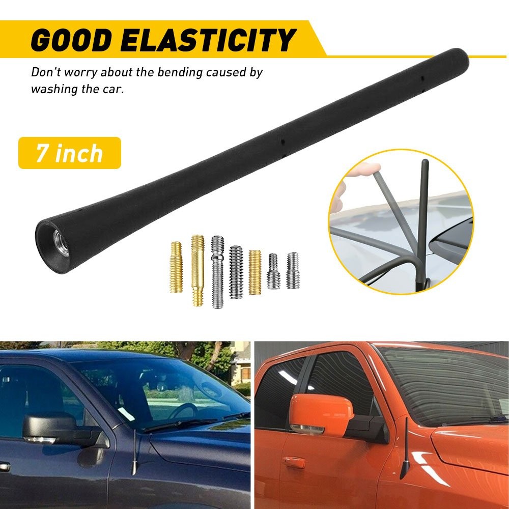 7Inch Rubber Signal Antenna For 2009-19 Ford F150 F250 F350 Dodge Ram 150 M