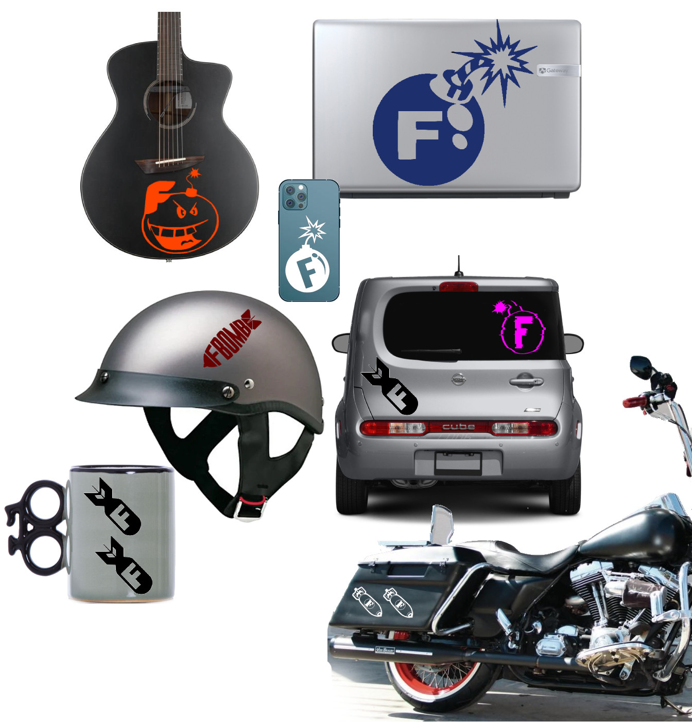 F Bomb Vinyl Decal Sticker Car Window Bumper Laptop Mug Helmet Motorcycle Truck