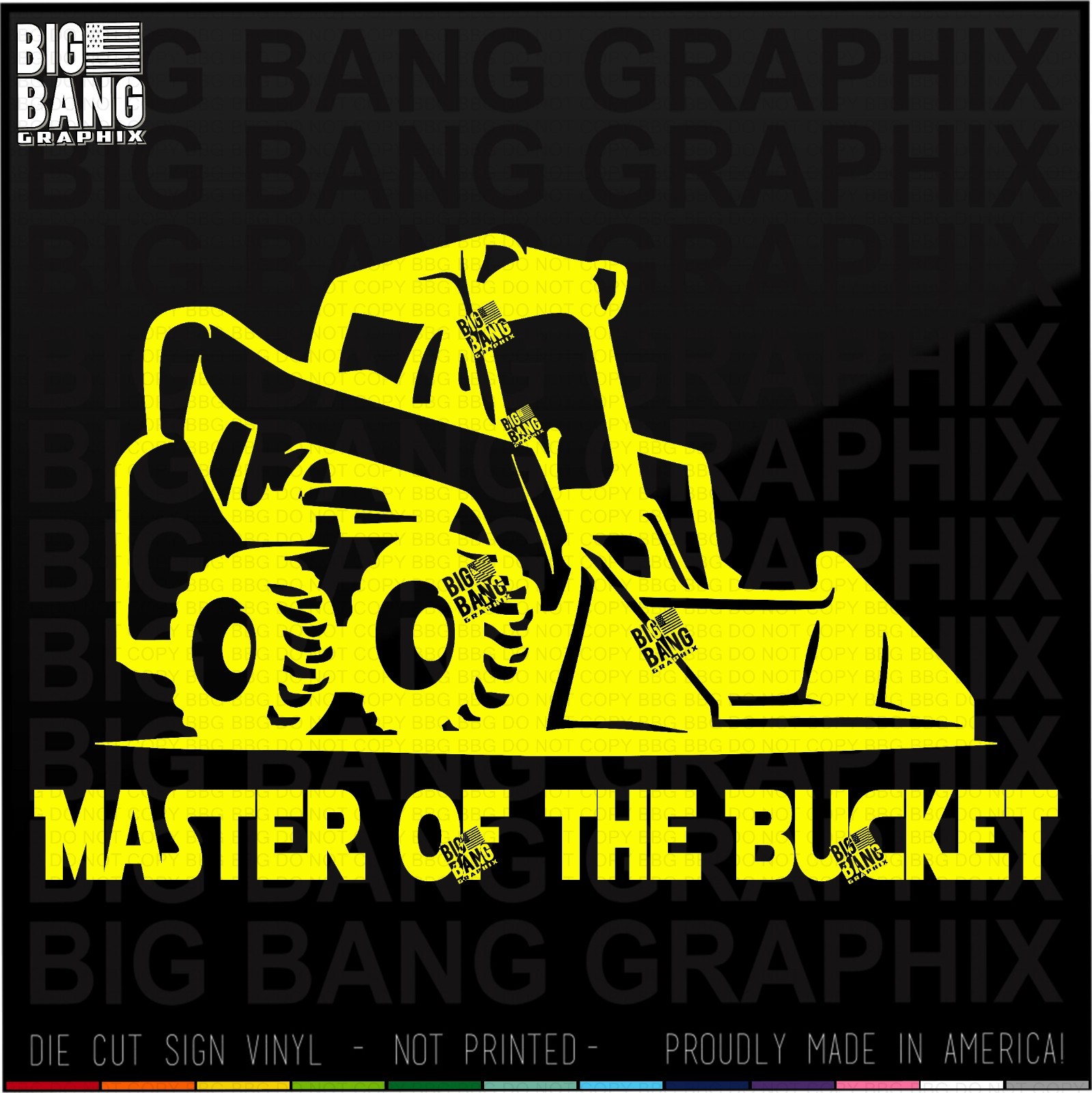 Jedi Badass Skid Steer Loader Driver Operator Funny Vinyl Decal Sticker Die Cut