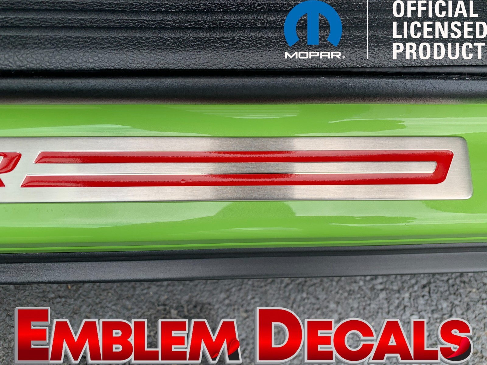 Dodge Challenger Door Sill Plate Decal 15 16 2017 2018 2019 2020 2021 2022 2023