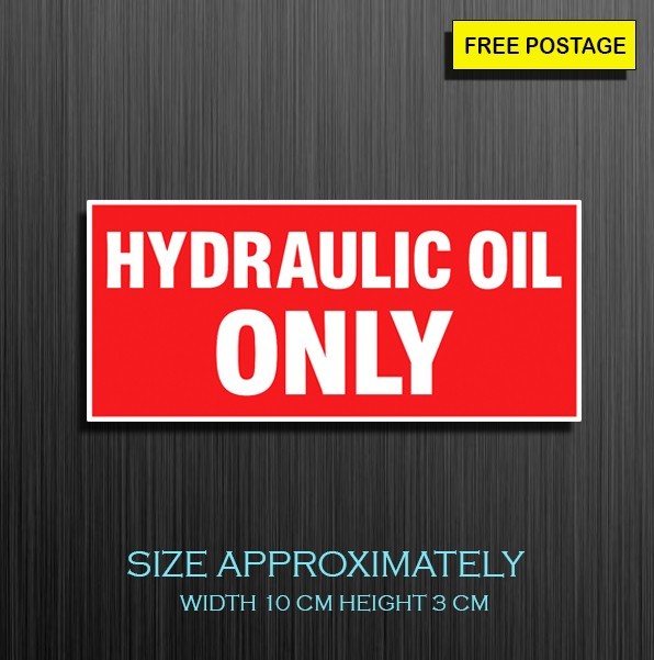 2X HYDRAULIC OIL, Self Adhesive Waterproof Vinyl Sticker