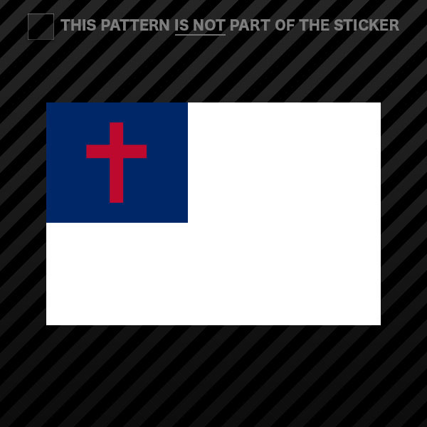 Christian Flag Sticker Self Adhesive Vinyl Christianity Cross Christendom