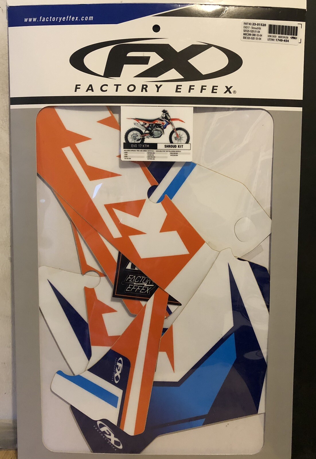23-01520 Factory Effex KTM Evo Series Graphic Trim Kit