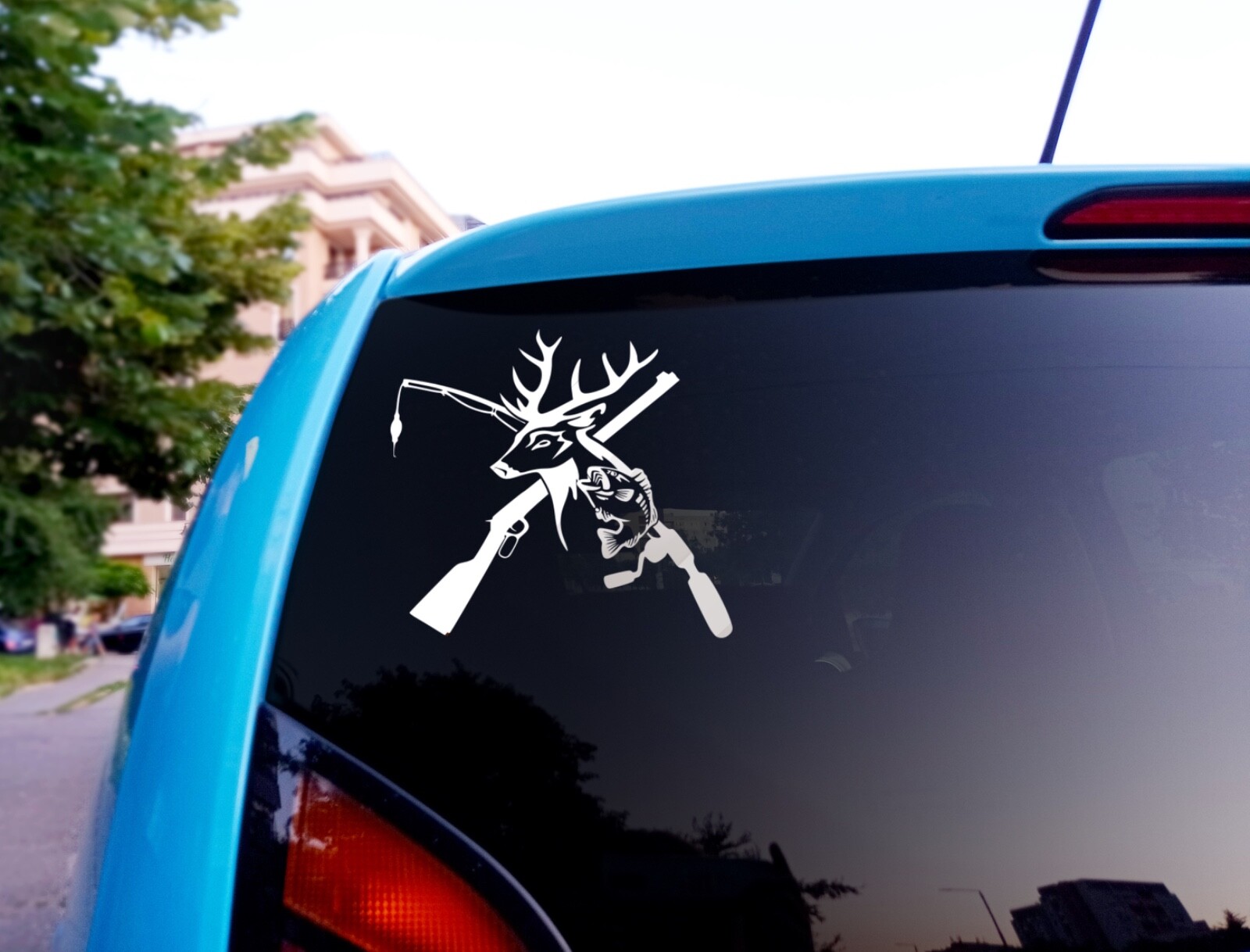 Vinyl Decal Car Signs Sticker – You Pick Size & Color Hunting Fishing Deer