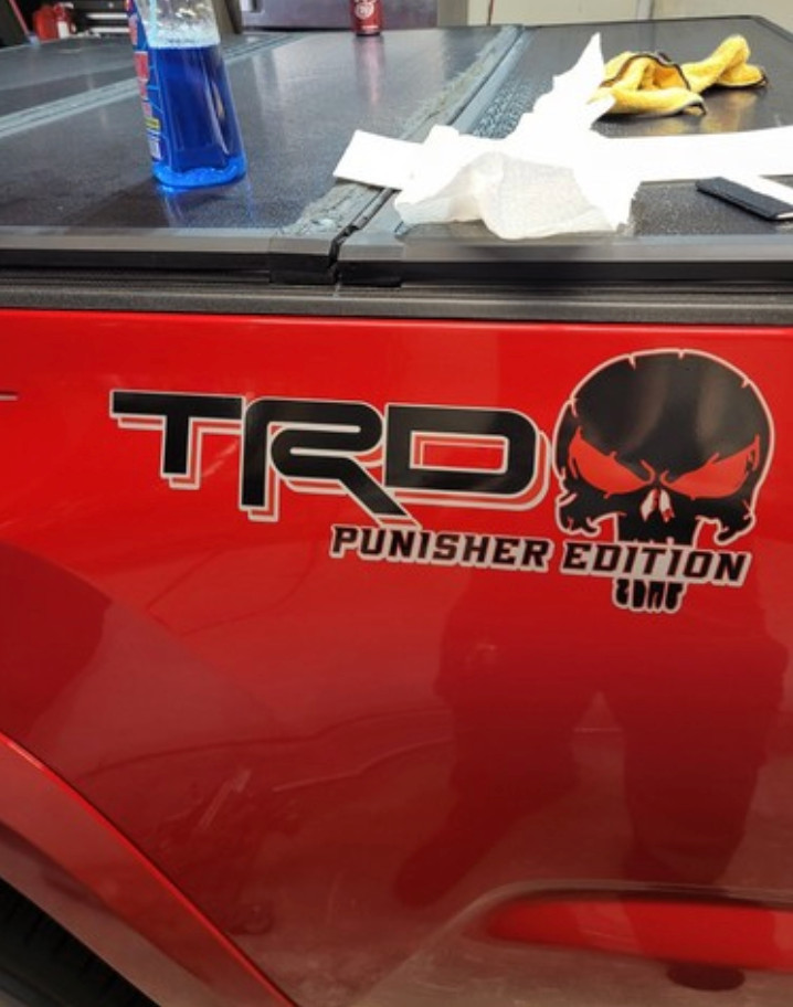 TRD Tacoma Skull Bedside Accessories Exterior Sports Punisher Edition Decals