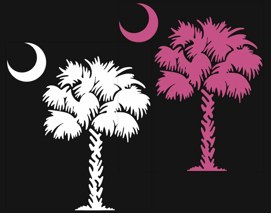 South Carolina palmetto Decal Vinyl Car Window Sticker ANY SIZE