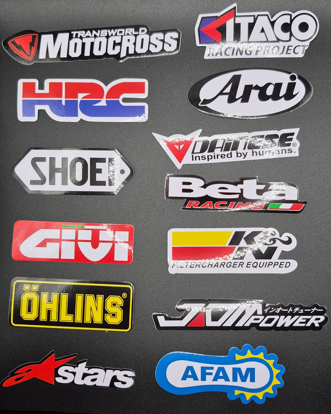 Racing Decals Vinyl 20 Pack Random Assortmet JDM Motocross Motorcycle Stickers
