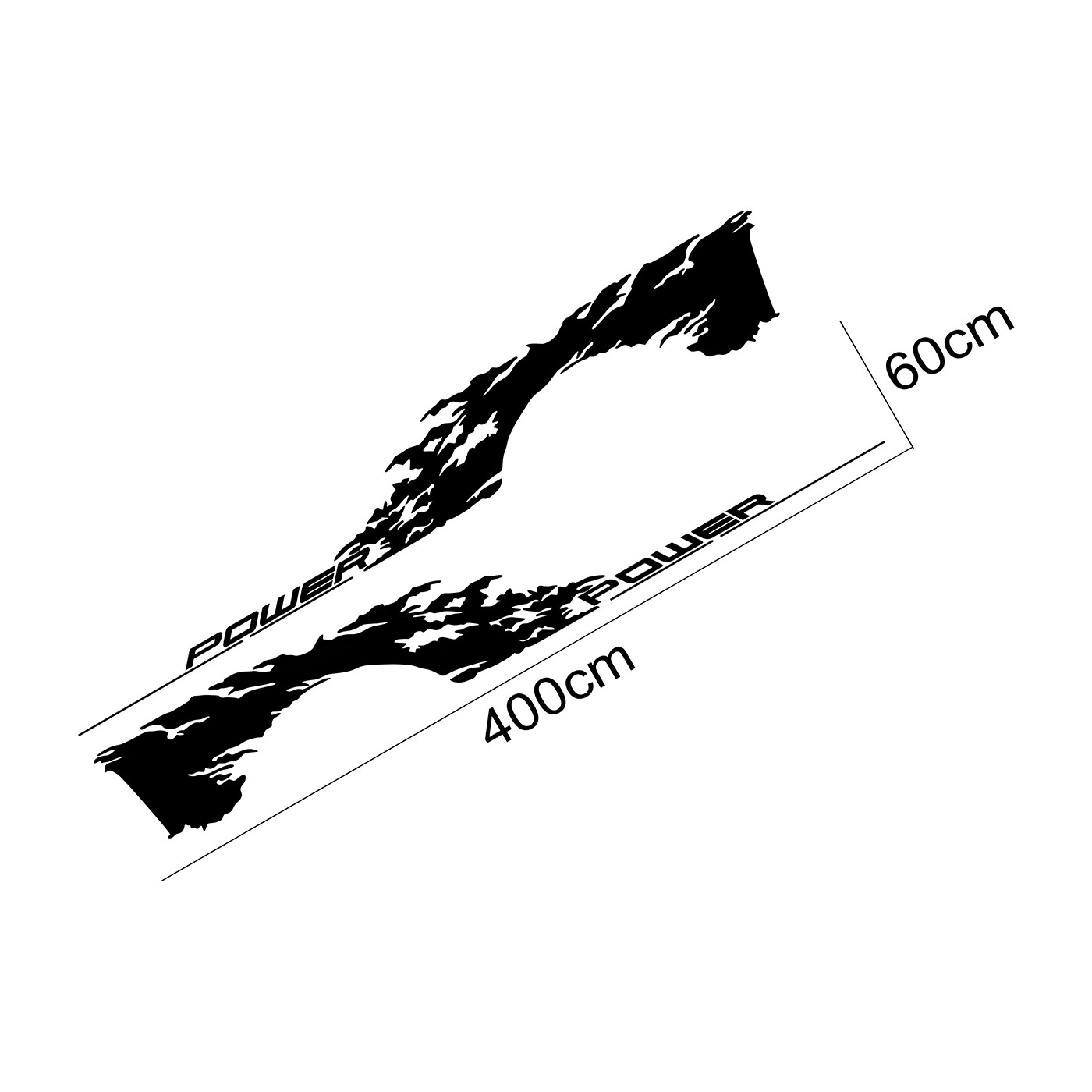 Pickup Truck Distorted Stripe Graphics Sticker For Dodge Ram Toyota Tacoma Hilux