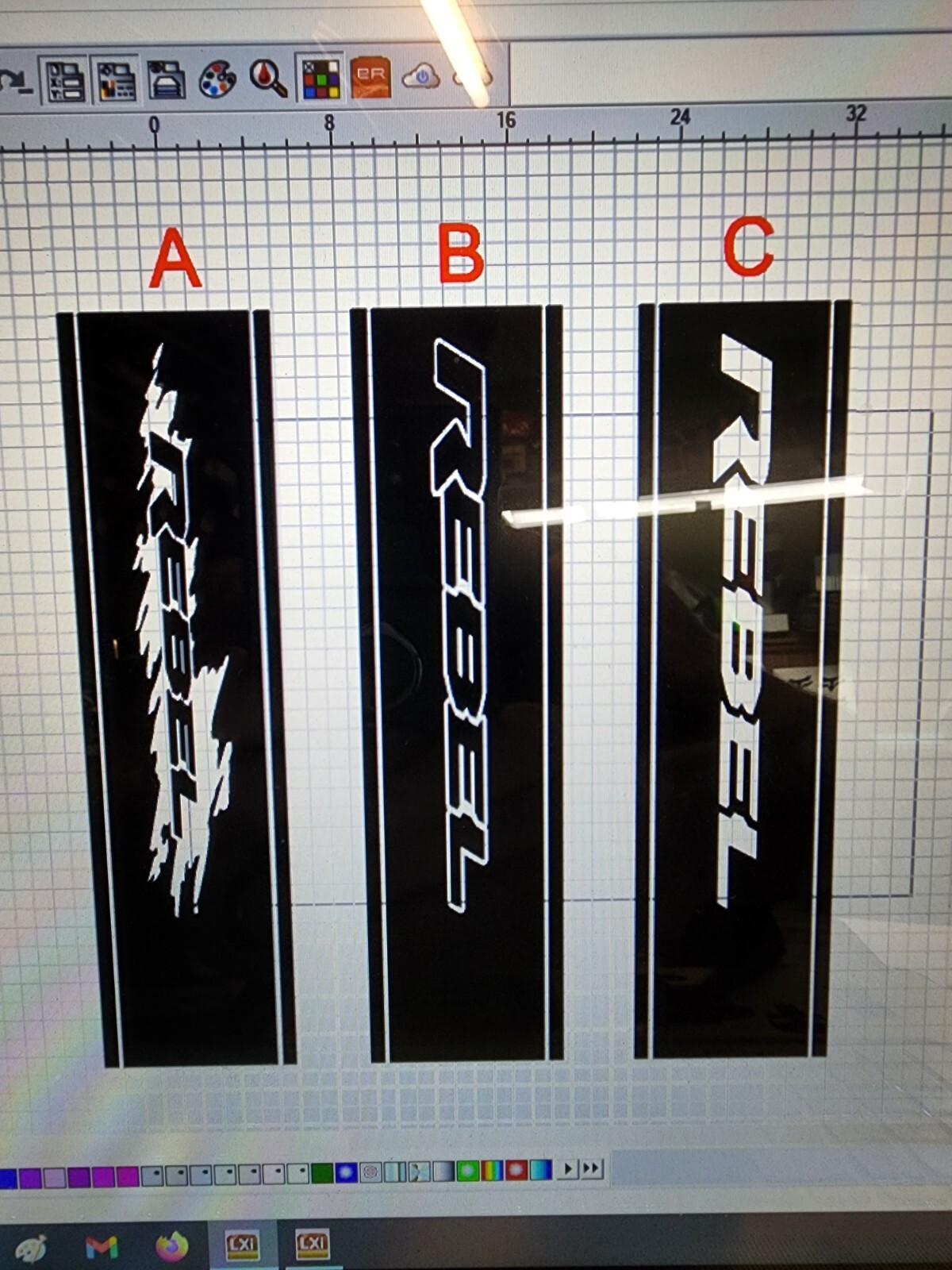 Pick up Truck side bed Vinyl Bedstripes Graphics Kit . Compatible with RAM REBEL