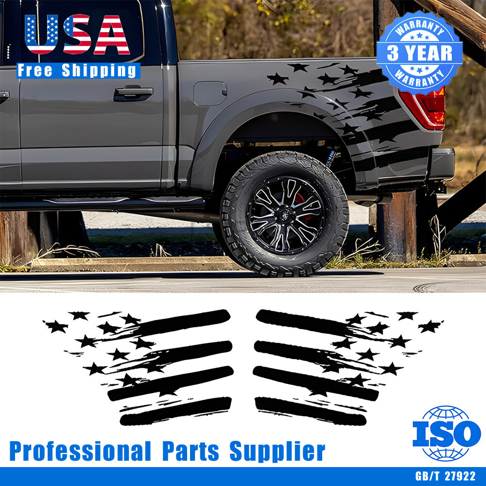 Black Rear Trunk Side Bed Sticker Vinyl Decal For Dodge RAM 1500 2500 Pickup