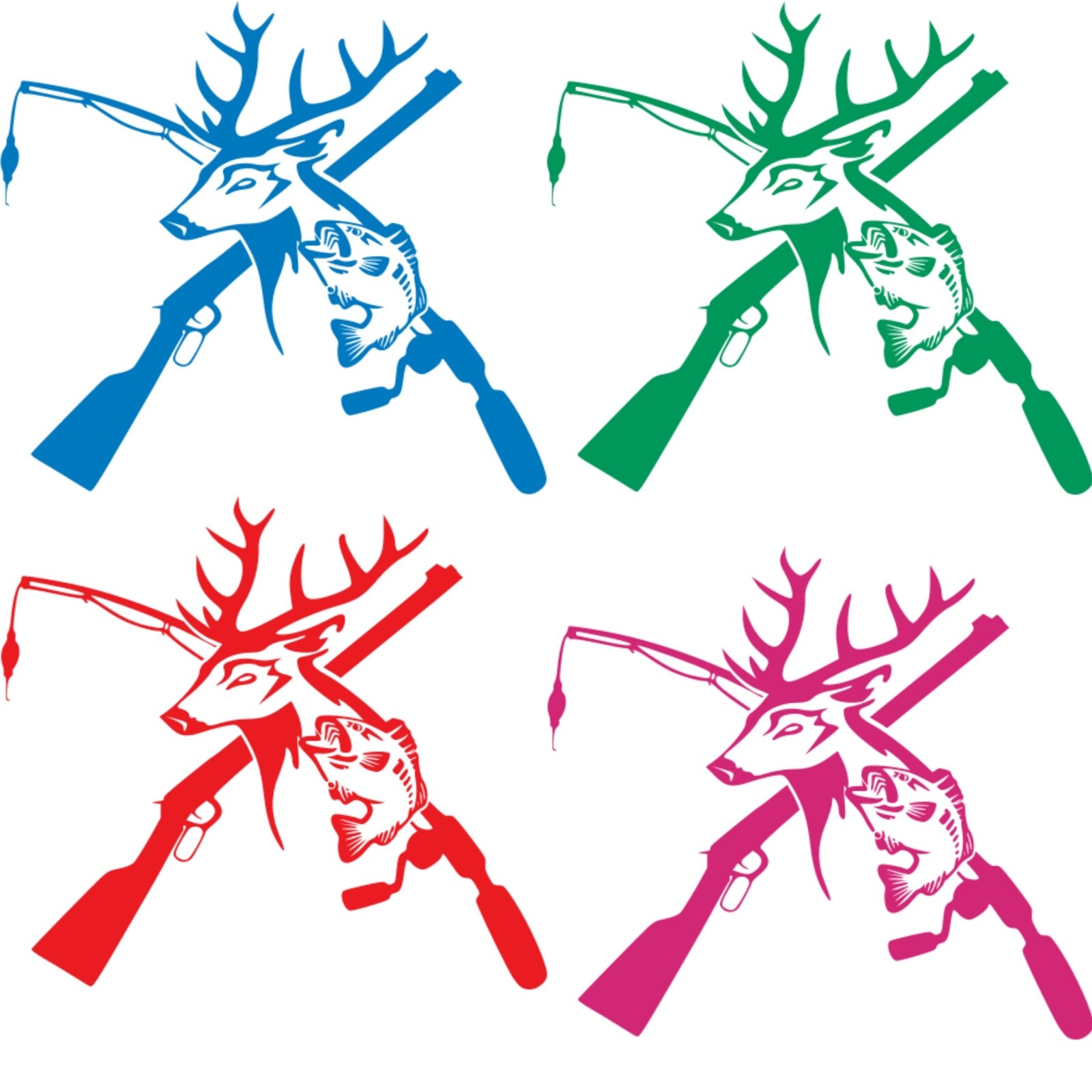 Vinyl Decal Car Signs Sticker – You Pick Size & Color Hunting Fishing Deer