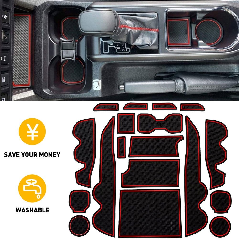 Liner 18/36x Accessories Fit Cup Toyota Console Tacoma Door Pocket Inserts