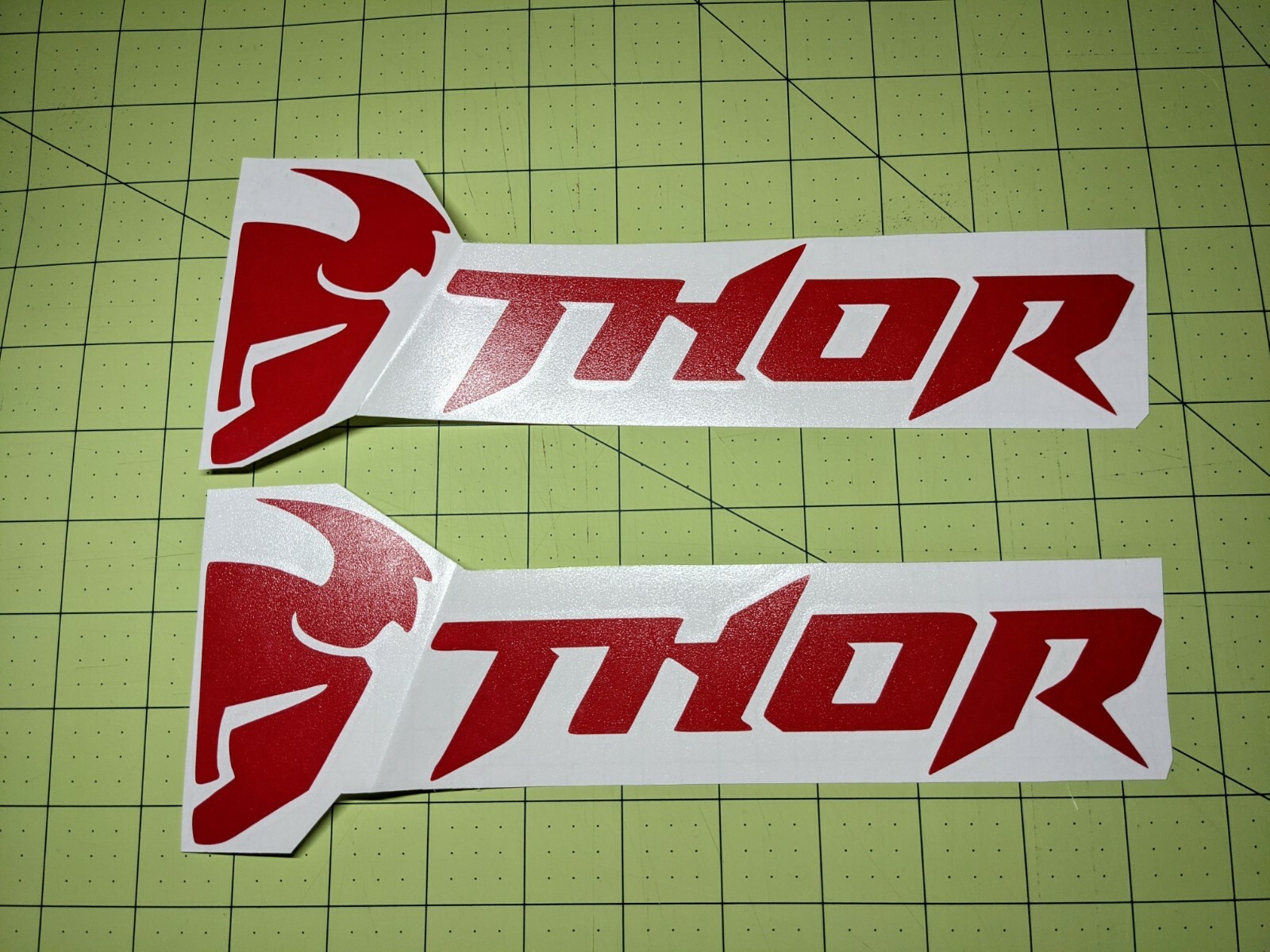 THOR (x2) Pair Decal Vinyl Logo Windshield Sticker Graphics Motocross Racing ATV