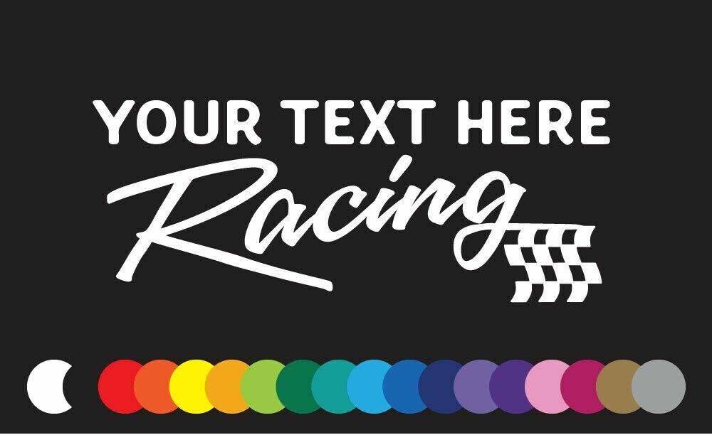 Custom Racing sticker make your own vinyl decal personalized customized graphic
