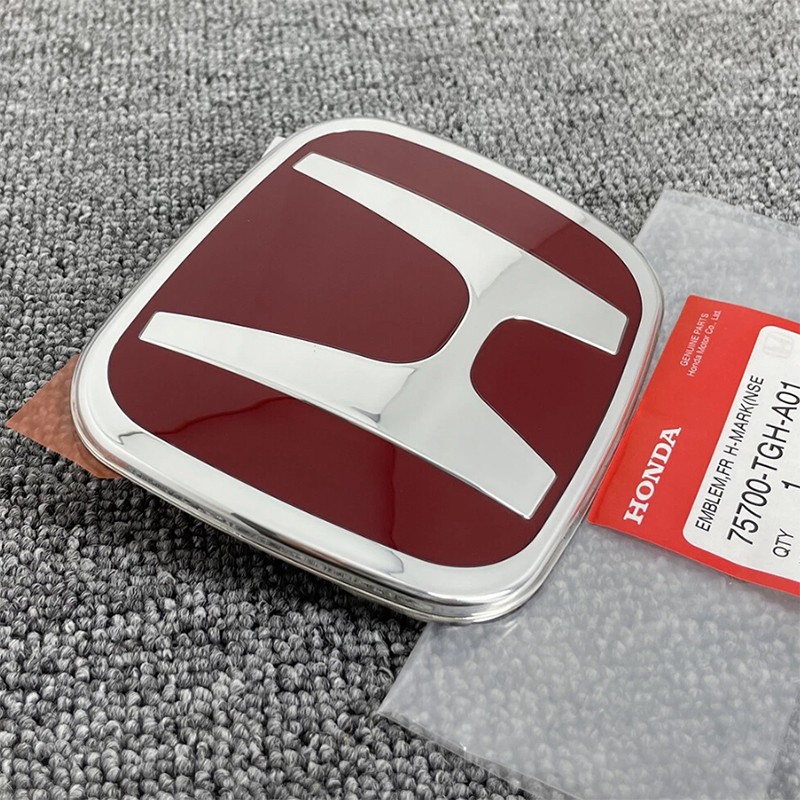 Set of 2Pcs Front Rear Red H Emblem Badge Fit For 2006-2015 CIVIC SEDAN EX LX SI