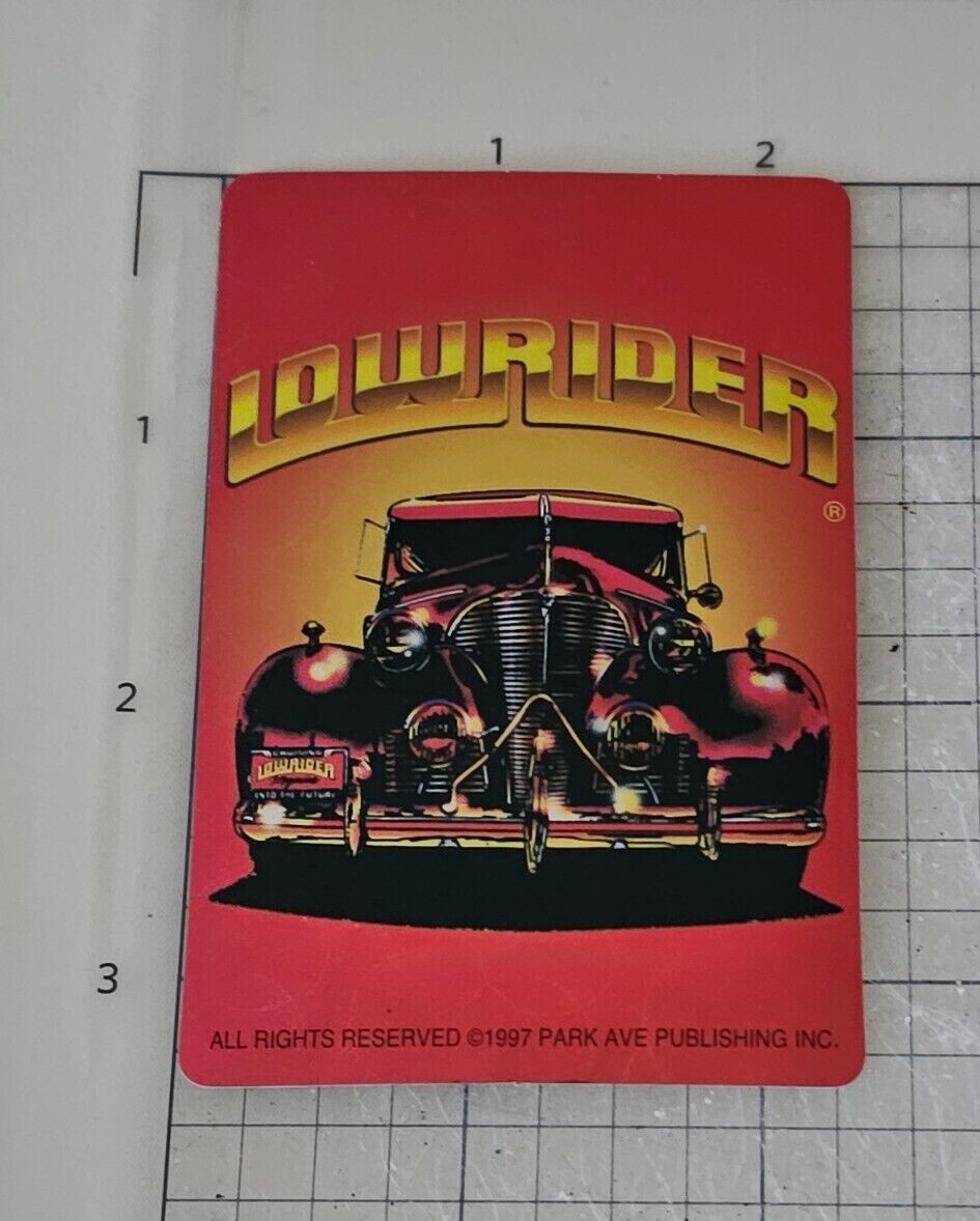 Rare Vintage Hot Rod Lowrider Sticker by Park Avenue Publishing 1997
