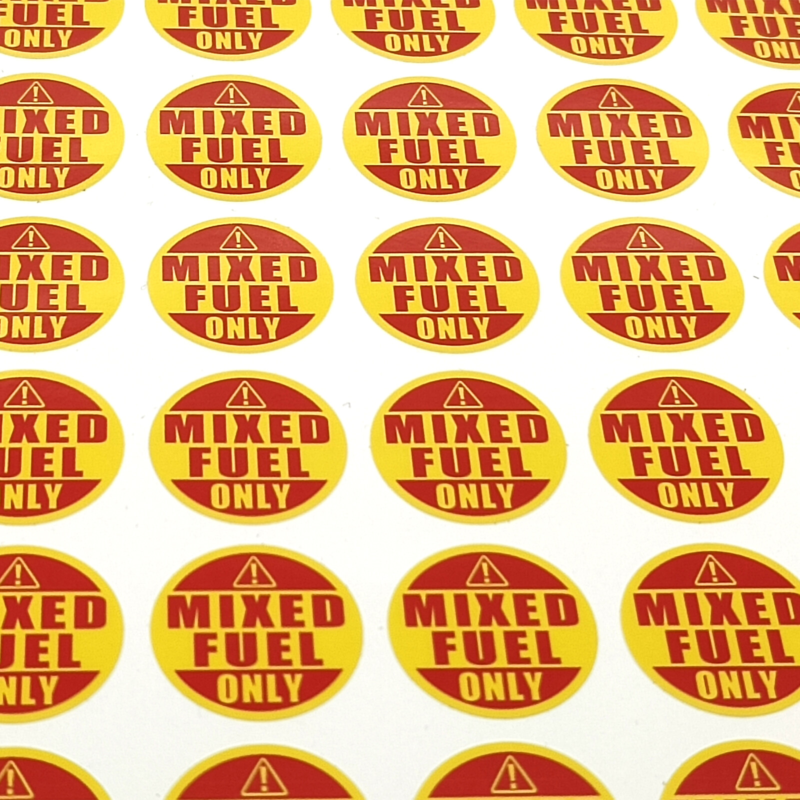 Mixed Fuel Only sticker gasoline diesel decal label tank vinyl door label 42x