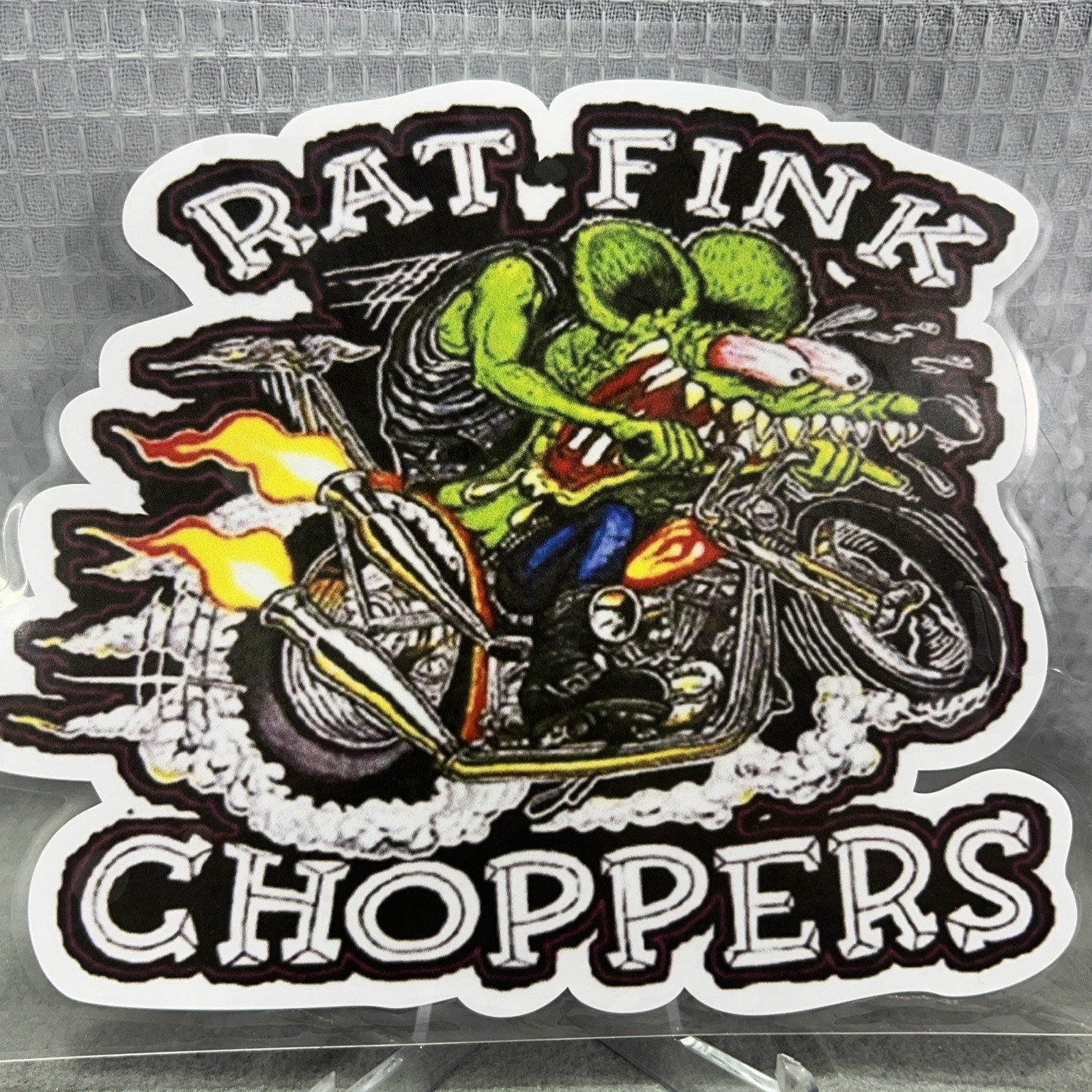 🔥 LG 6” Rat Fink Choppers Die-Cut Sticker Ed Big Daddy Roth Hot Rod Art Car