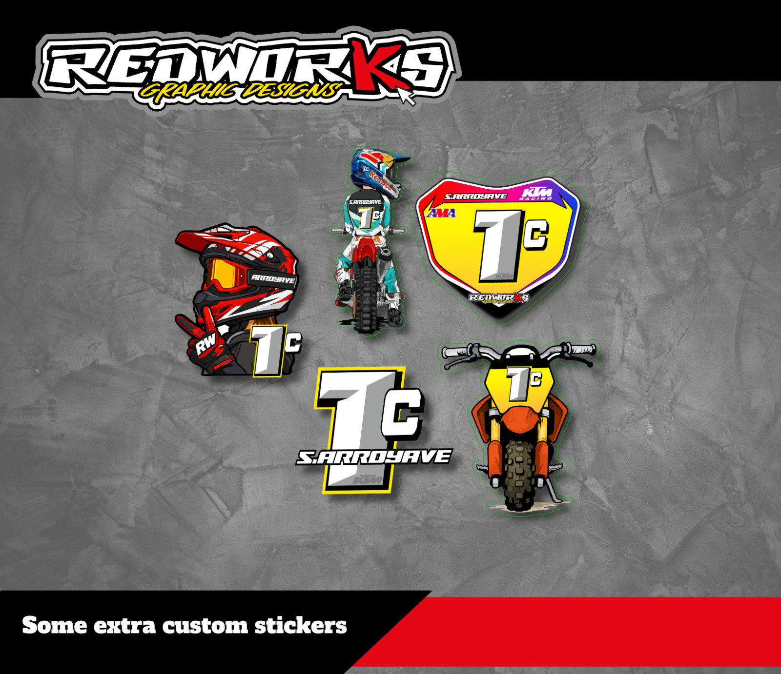 Yozma IN10 Graphics Kit Full Decal Sticker Set Custom Number Name 6 Mil