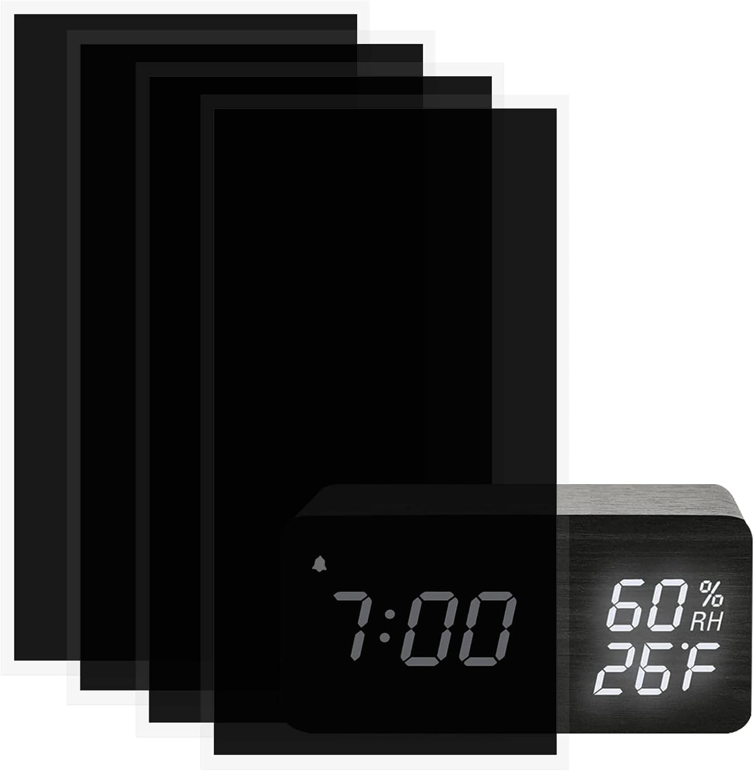 Block Annoying Lights with 4Pcs 8×4 Inch Reusable Light Blocking Stickers