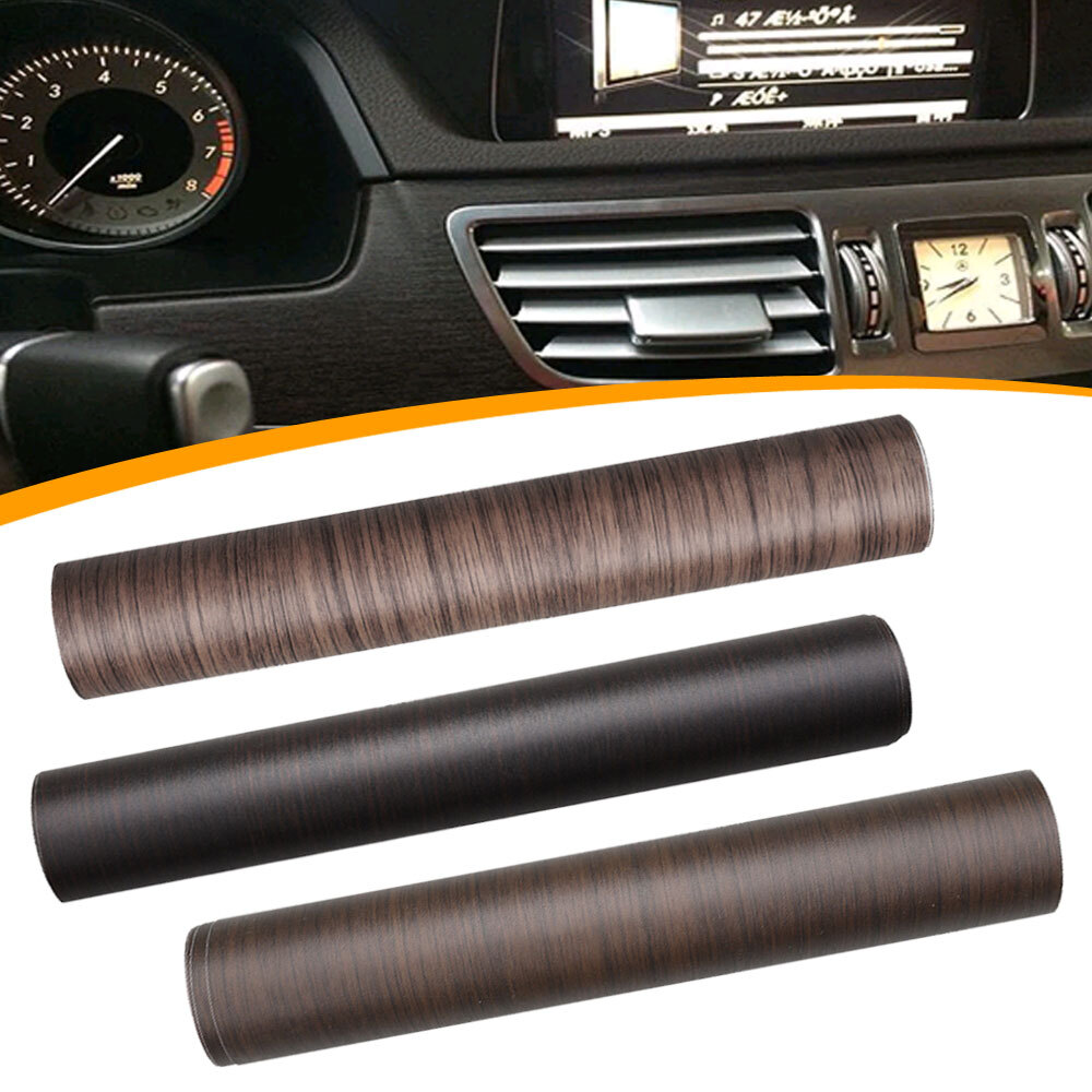 Car Wrap Sticker Wood Grain Textured Vinyl Decal Auto Styling Interior DIY Decor