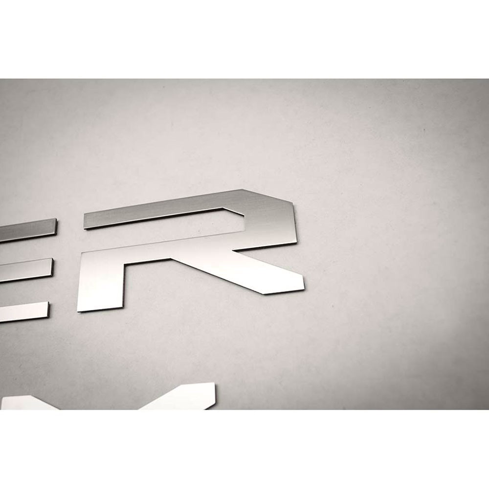 Front Letter Inserts for 2017 Ford Super Duty [Stainless Steel/Polished]