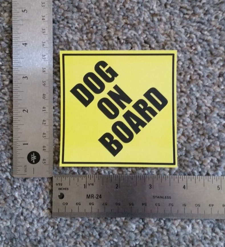 DOG ON BOARD Sticker Decal Vinyl *MADE and SHIPPED IN USA* WATERPROOF UV RESIST