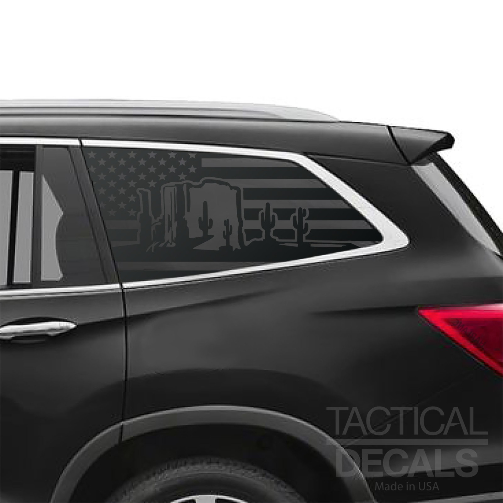 USA Flag with Arizona Landscape design Decals for 2016-2022 Honda Pilot HG3-DG4
