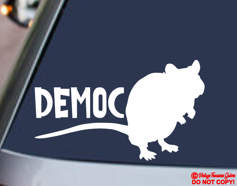 DEMOCRAT RAT Vinyl Decal Sticker Car DEMOCRATIC PARTY JOE BIDEN / TRUMP 2024 JDM