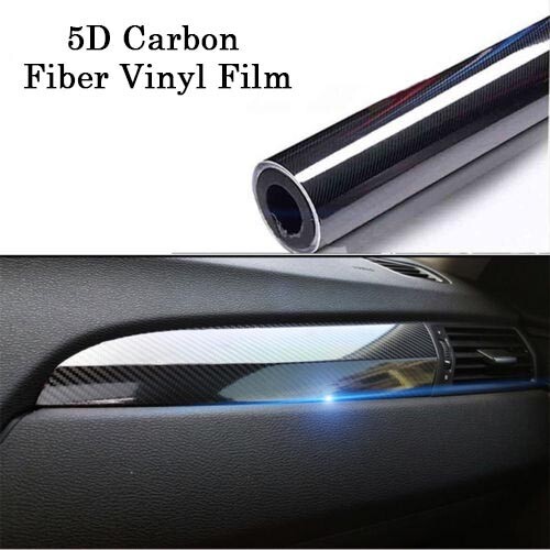 5D Waterproof Carbon Fiber Vinyl Car Wrap Sheet Roll Film Sticker Decal Paper US