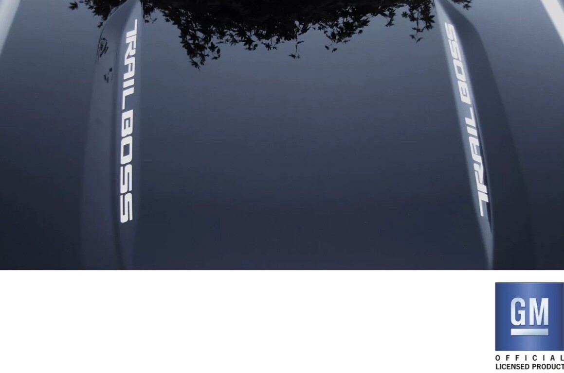 2019 20 21 22 23 24 Chevy Silverado 1500 Trail Boss Letters Hood Decals
