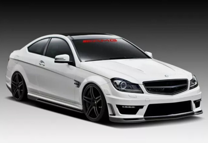 AMG Mercedes Benz RED Vinyl Decal Sticker Windshield Logo Banner
