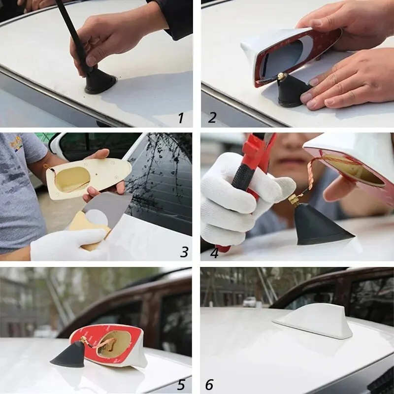 Universal Auto Car Roof Radio AM/ FM Signal Shark Fin Aerial Antenna