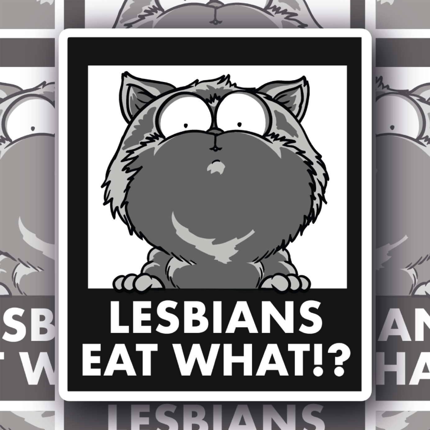 Laminated decal/sticker–UV/Water resistant for in/outdoor use – Cat