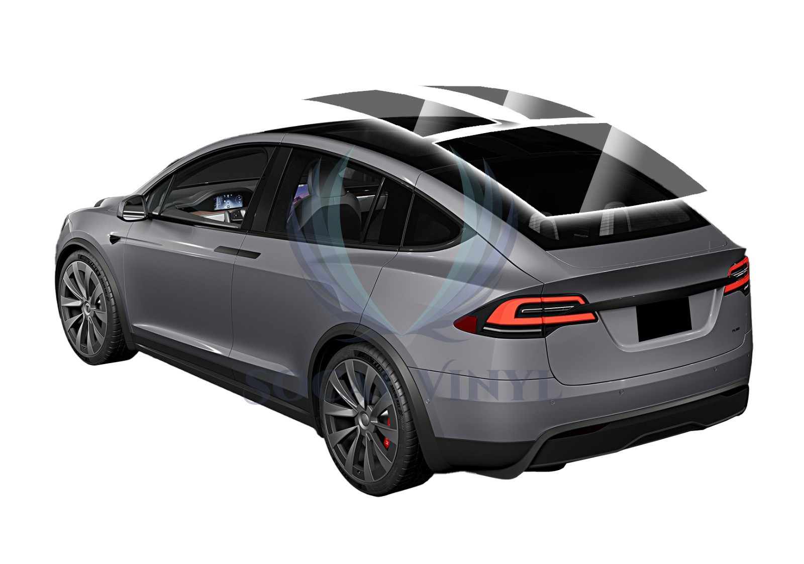 TPU Essmo Security Black Smoke Glass Sunroof VLT70% UV99% Windshield Sunshade