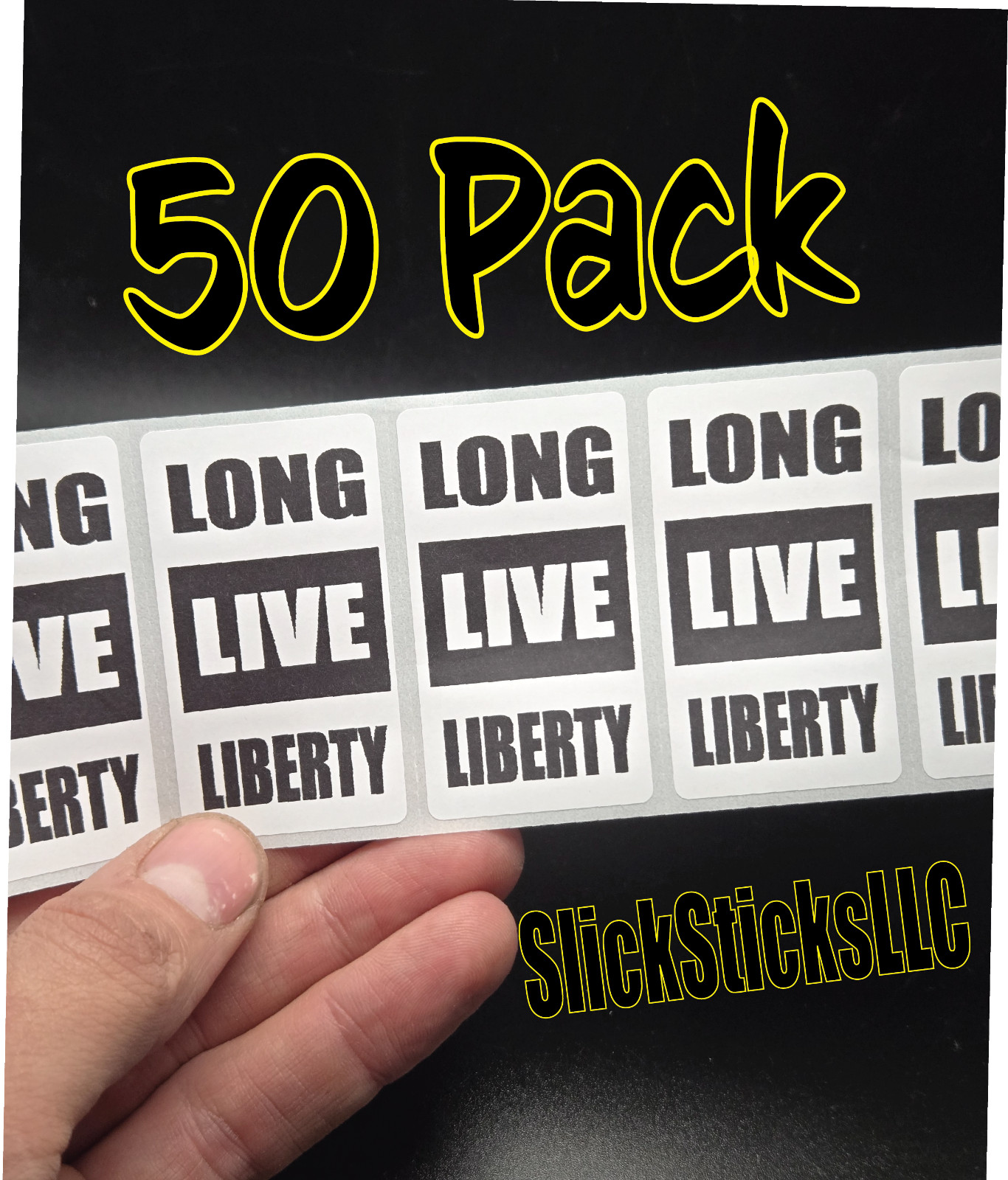 50PCS “LONG LIVE LIBERTY” stickers bulk decals labels patriotic protest freedom