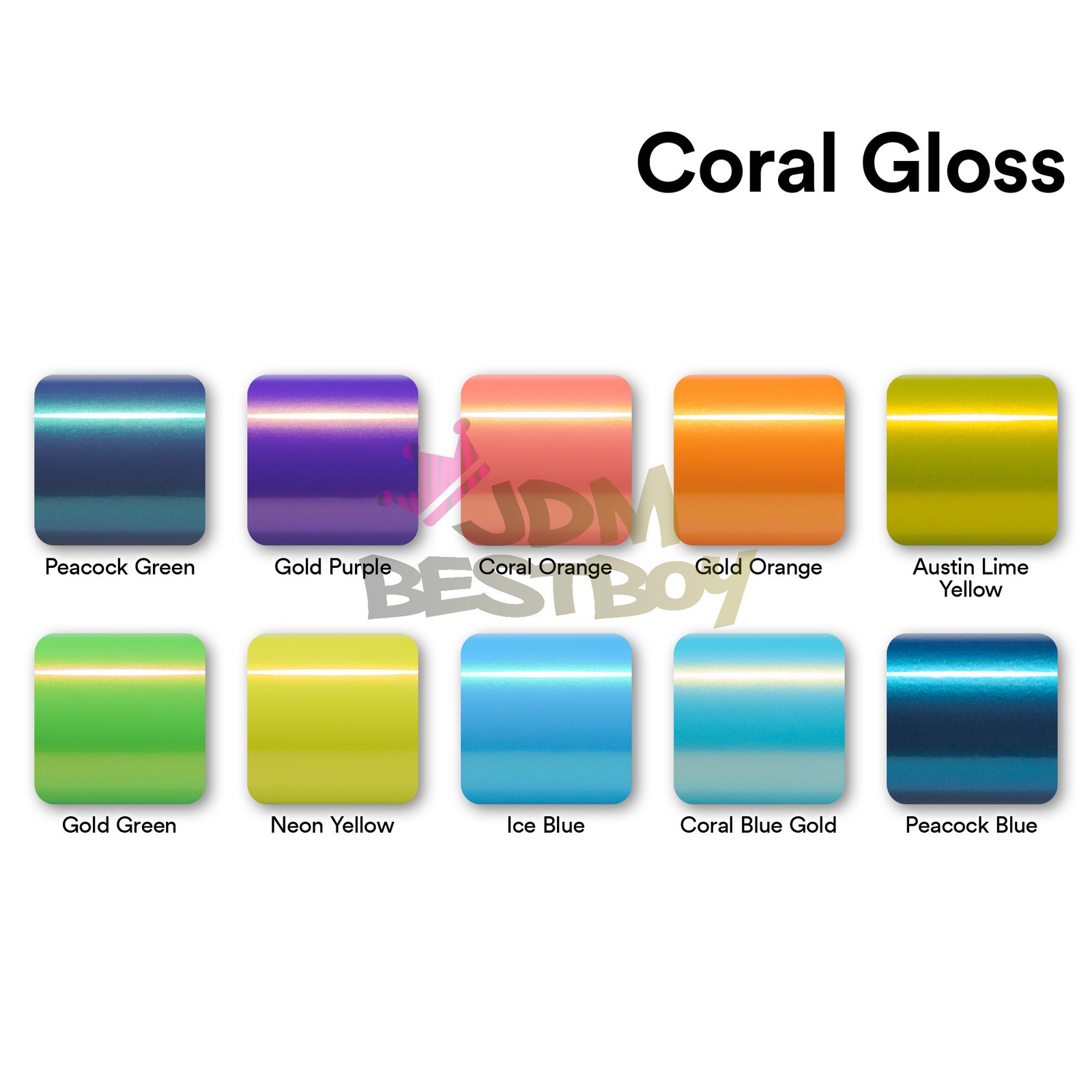 Coral Gloss Coral Blue Gold Metallic Sticker Decal Vinyl Wrap Sheet Film DIY